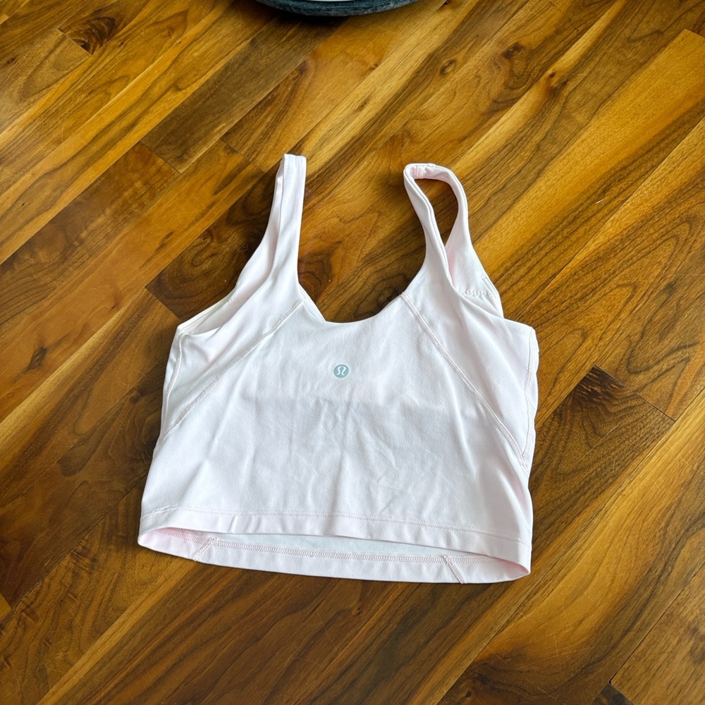 Lululemon Light Pink Cropped Align Tank size 6, USED - Picture 2 of 7